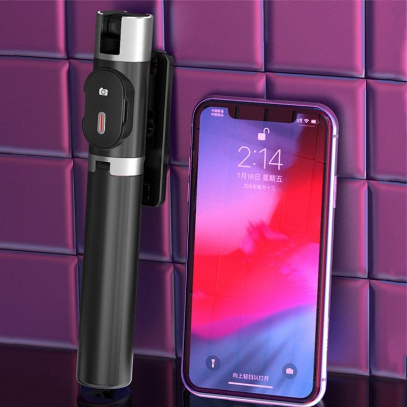 Compatible with Apple, Bluetooth Fill Light Selfie Stick Mobile Phone Integrated Tripod Selfie Stick