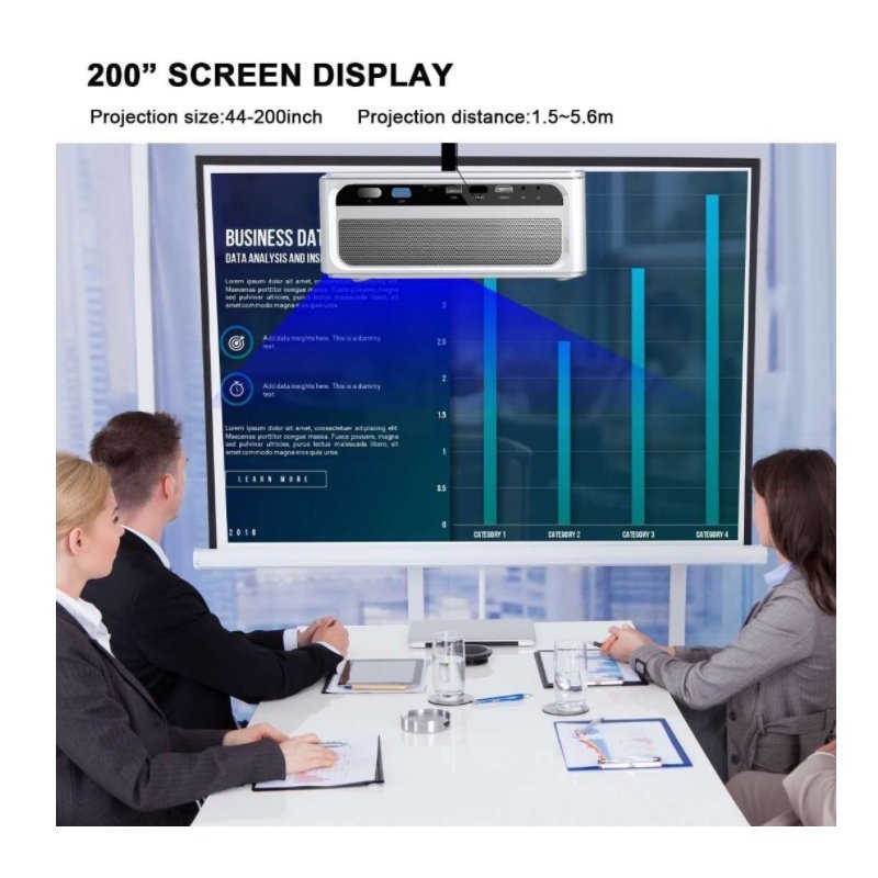 HD Office Mini Android Phone WiFi Portable Projector